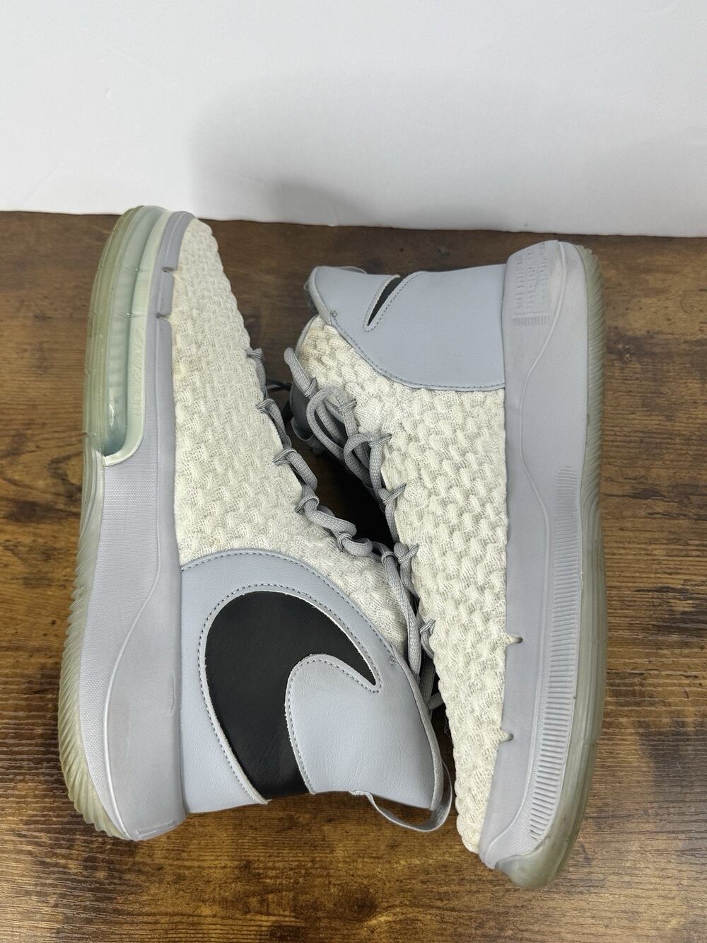 Nike AlphaDunk TB Men’s 10.5 White Wolf Grey Basketball Shoes CN9491-004